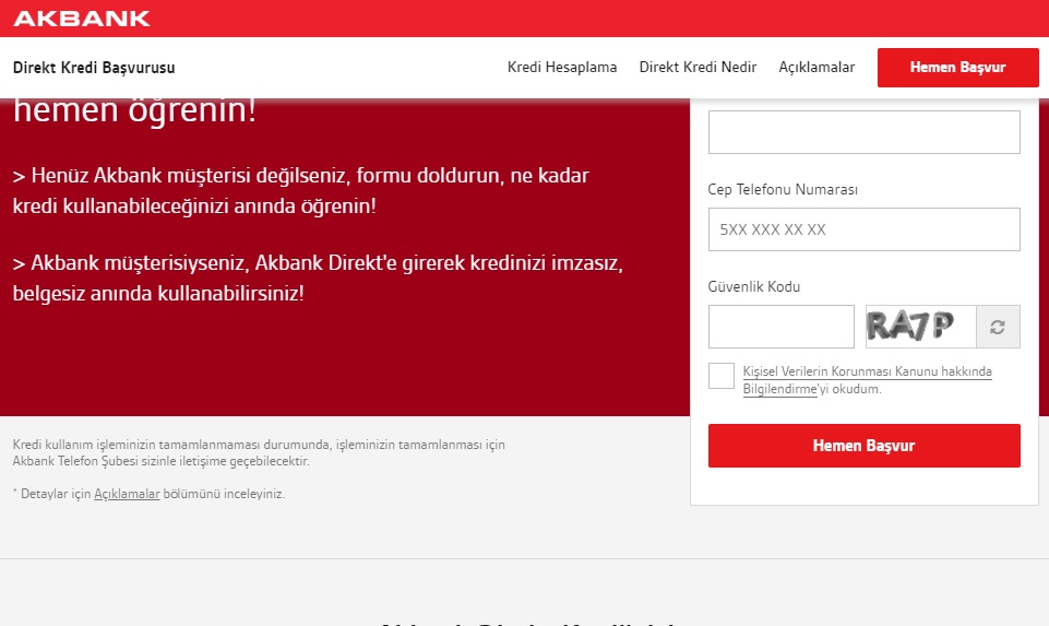 Akbank Kredi Başvurusu Nasıl Yapılır