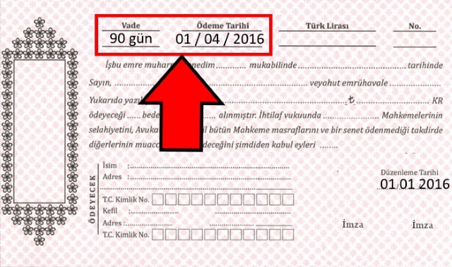 Senet Doldurma Adım 2 Senet Doldurma Adım 2